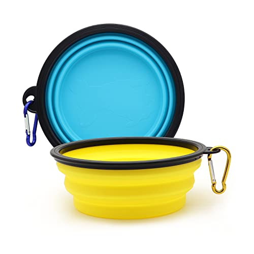 COLLAPSIBLE Dog Cat Bowls 2 Pack