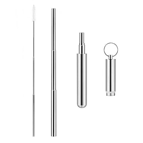 Collapsible Stainless Steel Straws with Case