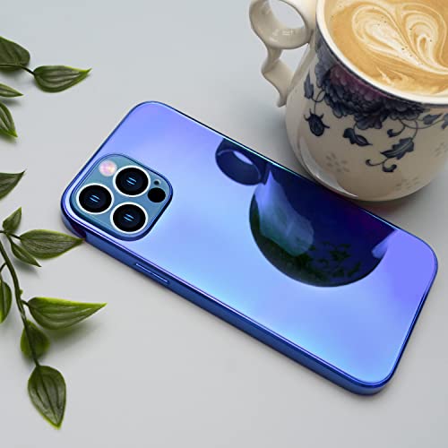 Color Reflective Mirror Phone Case (iPhone 13 Pro, Blue)