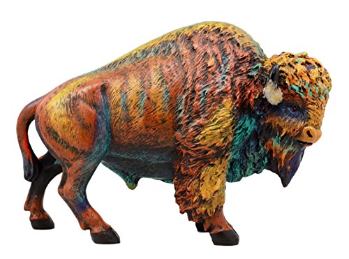 Colorful American Bison Figurine