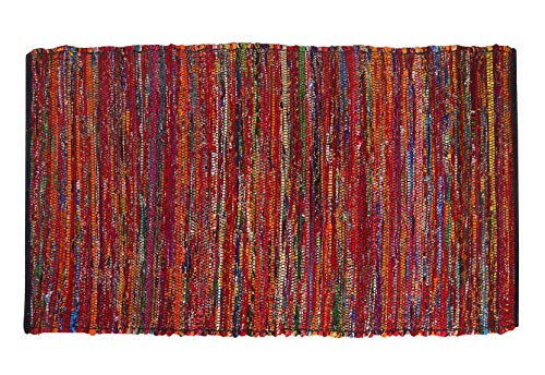 Colorful and Versatile Cotton Multi Chindi Hand Woven Rugs