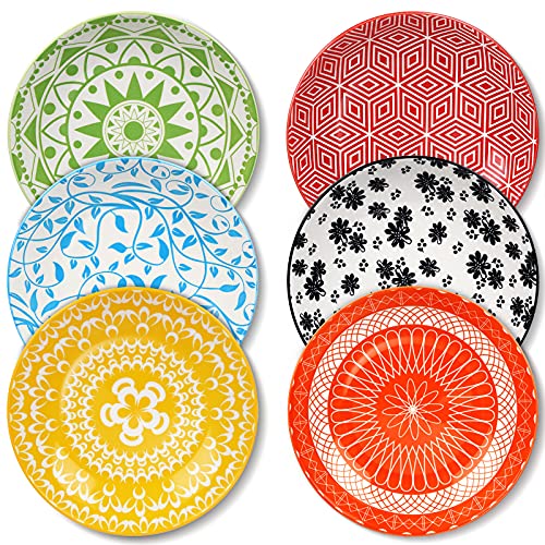 Colorful Ceramic Pasta Bowls Set of 6