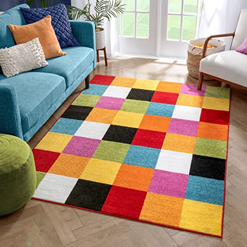 Colorful Geometric Accent Area Rug