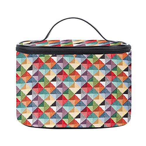 Colorful Geometric Shapes Makeup Organizer Bag
