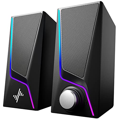 Colorful LED PC Speakers with Bass-Boost Ports