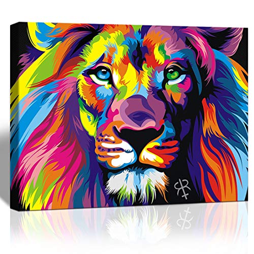 Colorful Lion Canvas Print