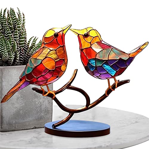 Colorful Metal Bird Ornament for Home Decor