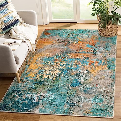 Colorful Modern Abstract Area Rug