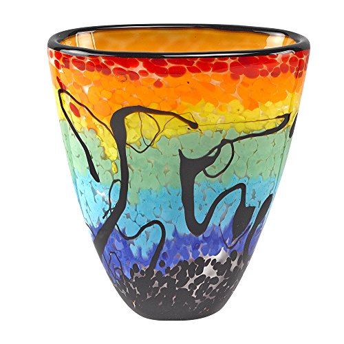 Colorful Murano-Style Glass Vase