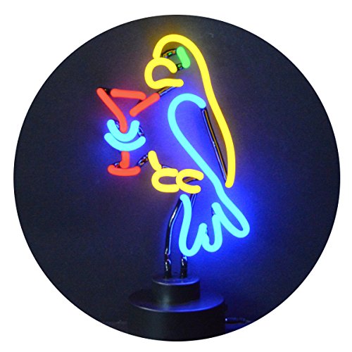 Colorful Parrot Margarita Neon Sculpture