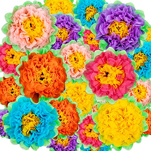 Colorful Tissue Paper Flowers - Fiesta Party Decorations