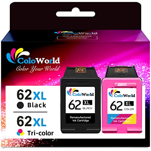 ColoWorld 62XL Ink Cartridges for HP Printers
