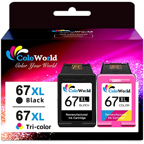 ColoWorld HP 67XL Ink Cartridges Combo Pack