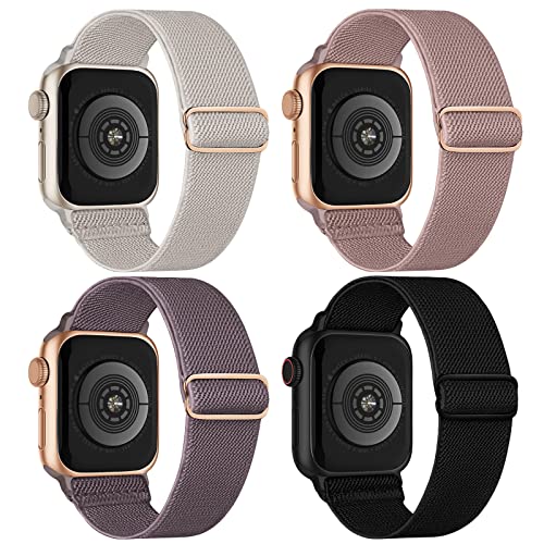 Comfortable and Stylish Stretchy Nylon Solo Loop Bands for Apple Watch