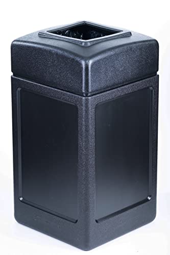 Commercial Zone Square Waste Container, Open Top Lid, 42 gal