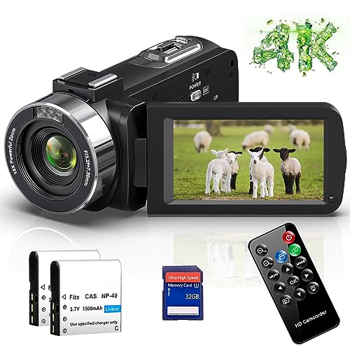 Compact 4K Camcorder with Night Vision
