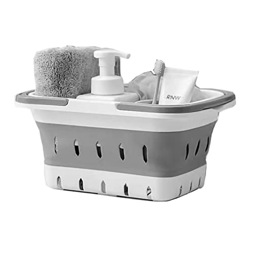 BYUNER Plastic Shower Caddy Basket - Portable Large Bath Storage Organizer Bin Tote with Handle and Divider for College Dorm,Cabinet,Bathroom