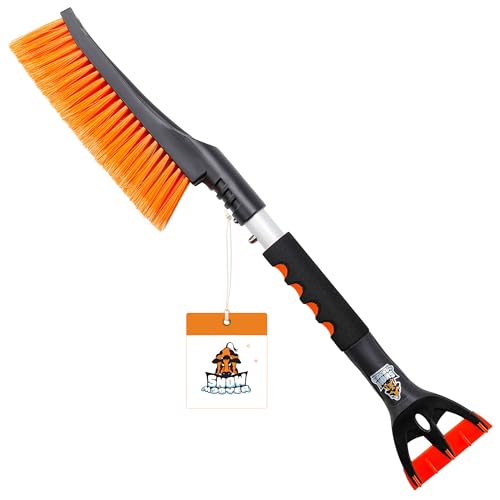 Moyidea 36 Extendable Ice Scraper Snow Brush Detachable Snow Removal Tool  with Ergonomic Foam Grip for Car SUV Truck