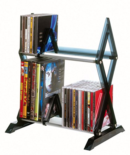 Compact and Stylish Media Rack for CDs and DVDs