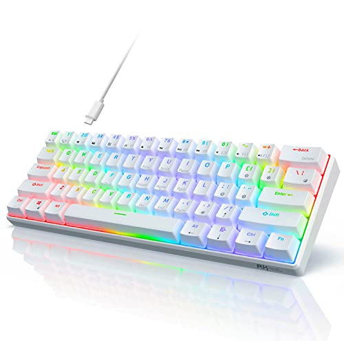 Compact and Stylish: RK ROYAL KLUDGE RK61 Wired 60% Mechanical Gaming Keyboard