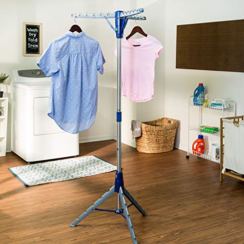 Compact Blue Clothes Drying Rack - Honey-Can-Do Tripod