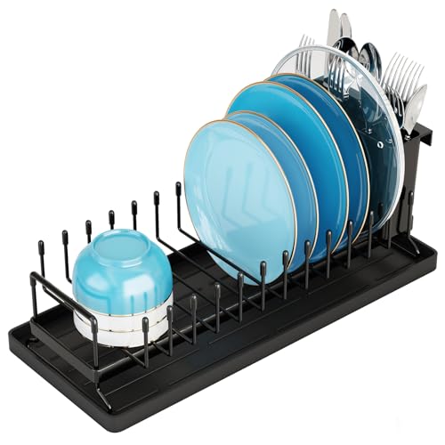 Compact Dish Drying Rack - Space Saving Plate Rack