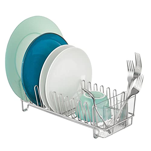 Compact Dish Drying Rack with Removable Cutlery Tray
