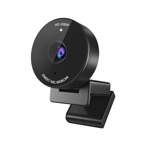 Compact FHD Webcam with Privacy Cover and Noise-Canceling Mic