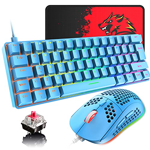 Compact Mechanical Gaming Keyboard and Mouse Combo