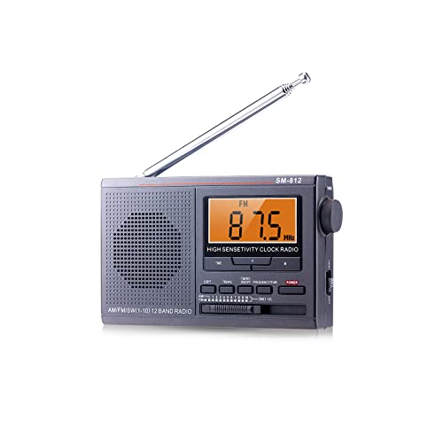 Compact Portable AM FM SW 12 Bands Shortwave Radio