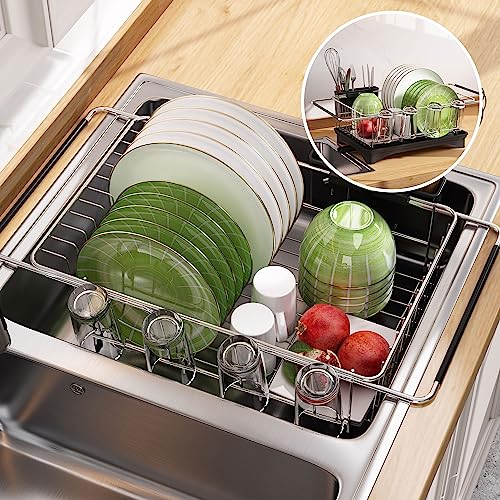 Compact Stainless Steel Dish Drying Rack