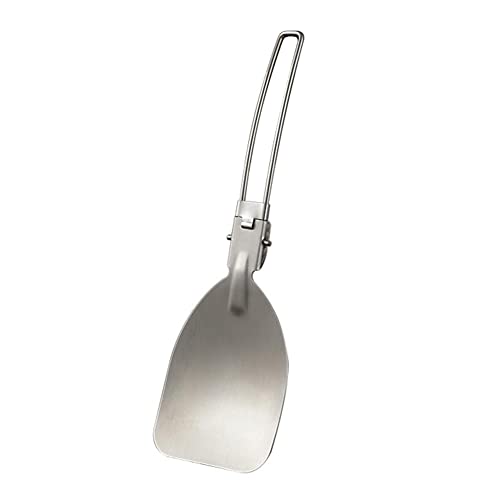 Compact Stainless Steel Folding Spatula for Outdoor Cooking