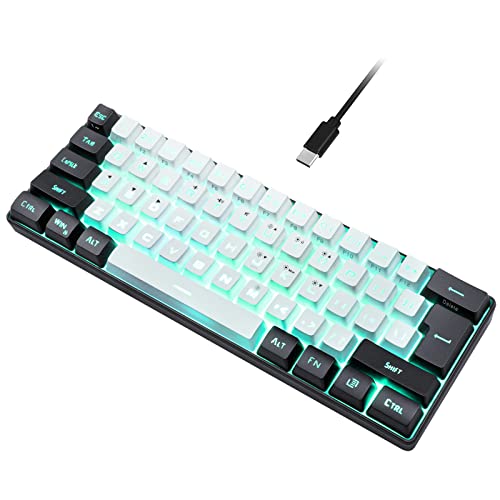 Compact Wired Gaming Keyboard with RGB Backlight - The Perfect Companion for Gamers and Typists