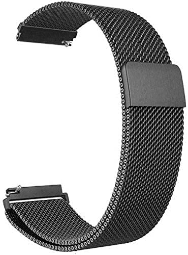 Compatible for Apple Watch Band ,Stainless Steel Magnetic Absorption Strap Metal Mesh Wristband Sport Loop for iWatch Strap 38mm 40mm 42mm 44mm Series 8/7/6/SE/5/4/3/2/1 (Black,38MM/40MM/41MM)