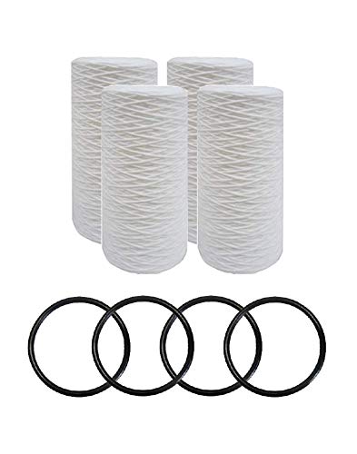 Compatible for Pelican PC40 Water Replacement 10" x 4.5" Sediment Filter & O-Ring - Pack of 4 by IPW Industries Inc.