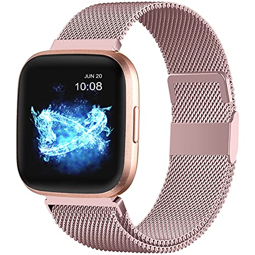 Compatible Metal Mesh Magnetic Band for Fitbit Versa