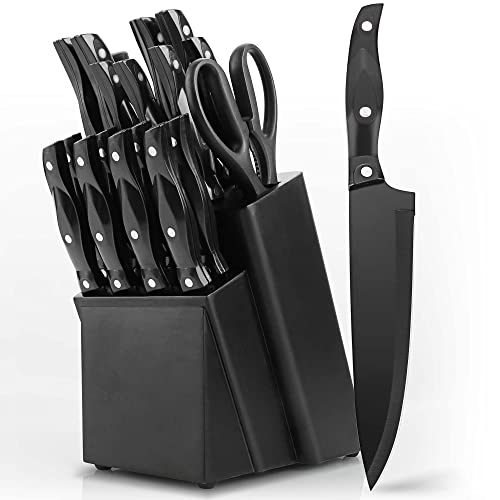 Comprehensive Kitchen Knife Set with Wooden Block