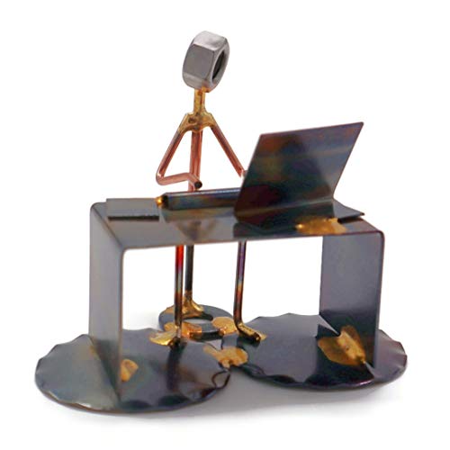 Computer Operator Metal Art Figurine