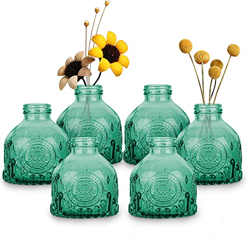ComSaf Vintage Flower Bud Vase Set, Decorative Centerpiece