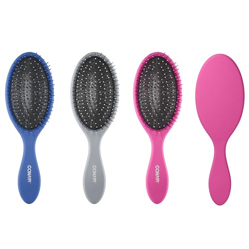 Conair Detangle Hair Brush, Wet and Dry Hairbrush, 3 Count