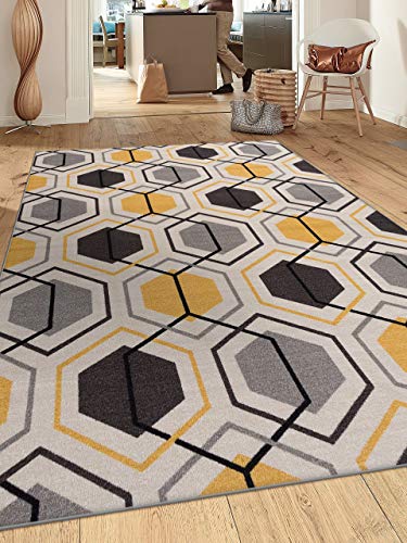 Contemporary Geometric Stripe Carpet