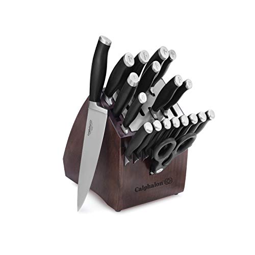 Contemporary Knife Block Set with Self-Sharpening Technology