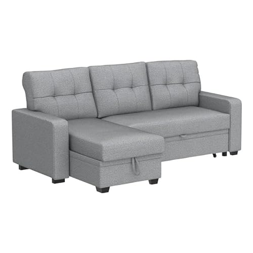 Contemporary Reversible Sectional Sleeper Sofa with Storage Chaise