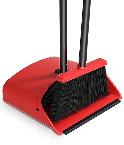 OLLSDIRE Broom and Dustpan Set for Home 2023 Indoor Broom with Dustpan  Combo Set Upright Dust Pans with Long Handle Angle Broom for Kids Garden  Pet
