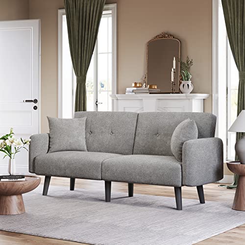 Convertible Sleeper Sofa with Armrest