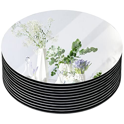 Coo-Drill 12" Mirror Centerpieces for Tables (12-pack)