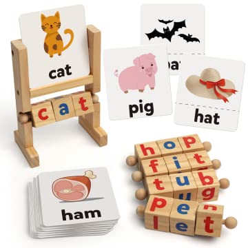 Coogam Wooden Reading Blocks Spelling Games