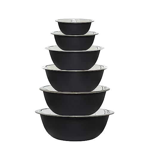 COOK WITH COLOR Stainless Steel Mixing Bowls - 6 Piece Set