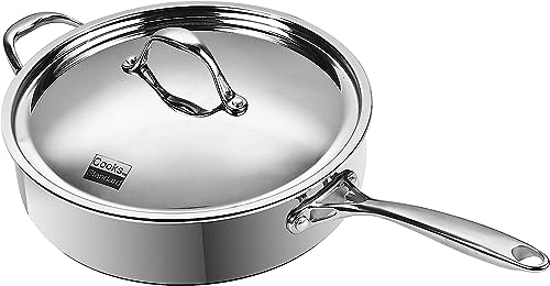 Cooks Standard Multi-Ply Clad 10.5 Inch 4 Quart Stainless Steel Saute Skillet