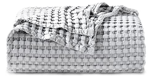 Cooling Cotton Waffle Blanket - Lightweight and Breathable